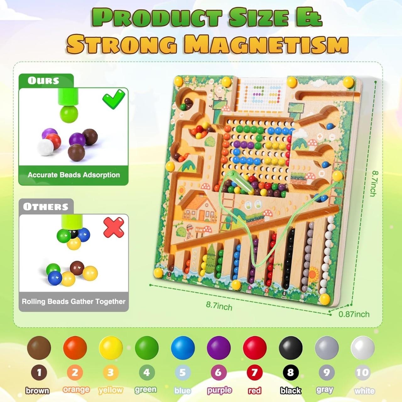 MazeGame, дървена дидактическа играчка за деца