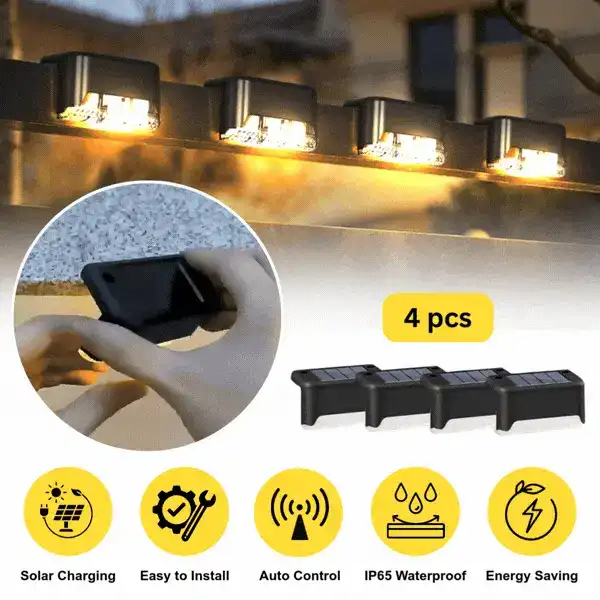 PatioLights, водоустойчиви LED соларни градински светлини (4 бр.)